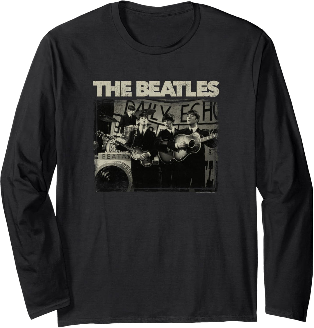 Die Beatles Monochrom Langarmshirt