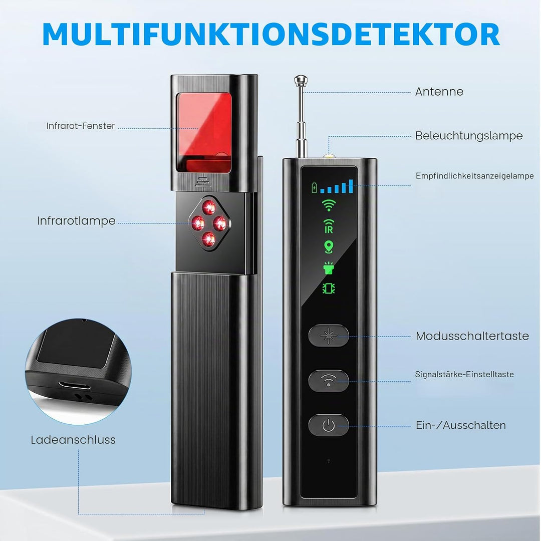 Wanzen Detektor Kamera Detektor Versteckte Kamera Detektor mit 5 Stufen Hidden Camera Detector RF Wi