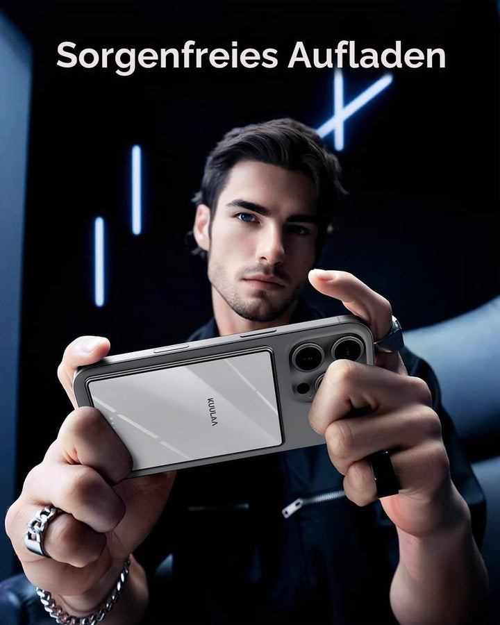 Power Bank Ultra Slim,MagSafe PowerBank 5000mAh 6.9mm,PD20W Kleine Powerbank Magnetische Wireless Ex