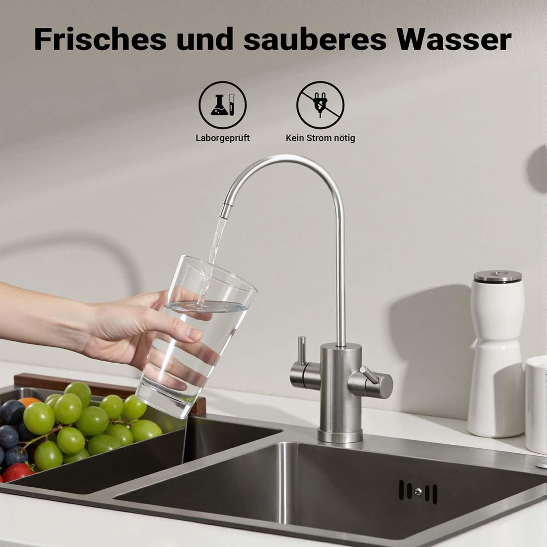 Naturewater 3 stufige Umkehrosmose RO – 190 l/Tag 50 GPD – Osmose Entmineralisierung – Umkehrosmosea