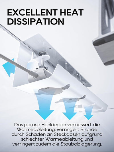 NODOCA Kabelmanagement unter dem Schreibtisch, Ohne Bohren Untertisch Kabelmanagement, Kabelkanal Sc