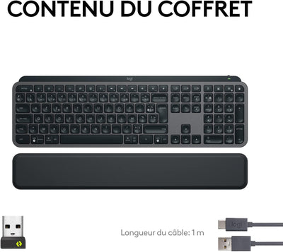 Logitech MX Keys S Plus - Graphit, Französisches AZERTY-Layout