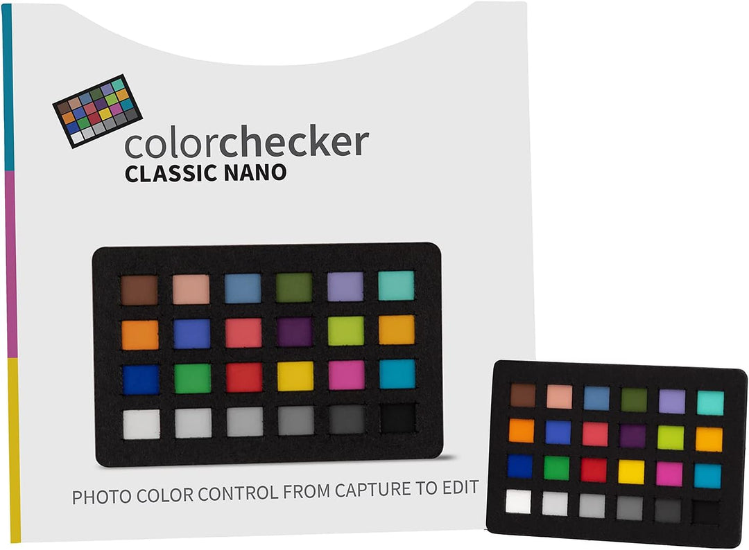 Calibrite ColorChecker Nano: Farbkarte für Fotografie, 24 x 40 mm, CCC-NANO, Mehrfarbige Farbfelder,