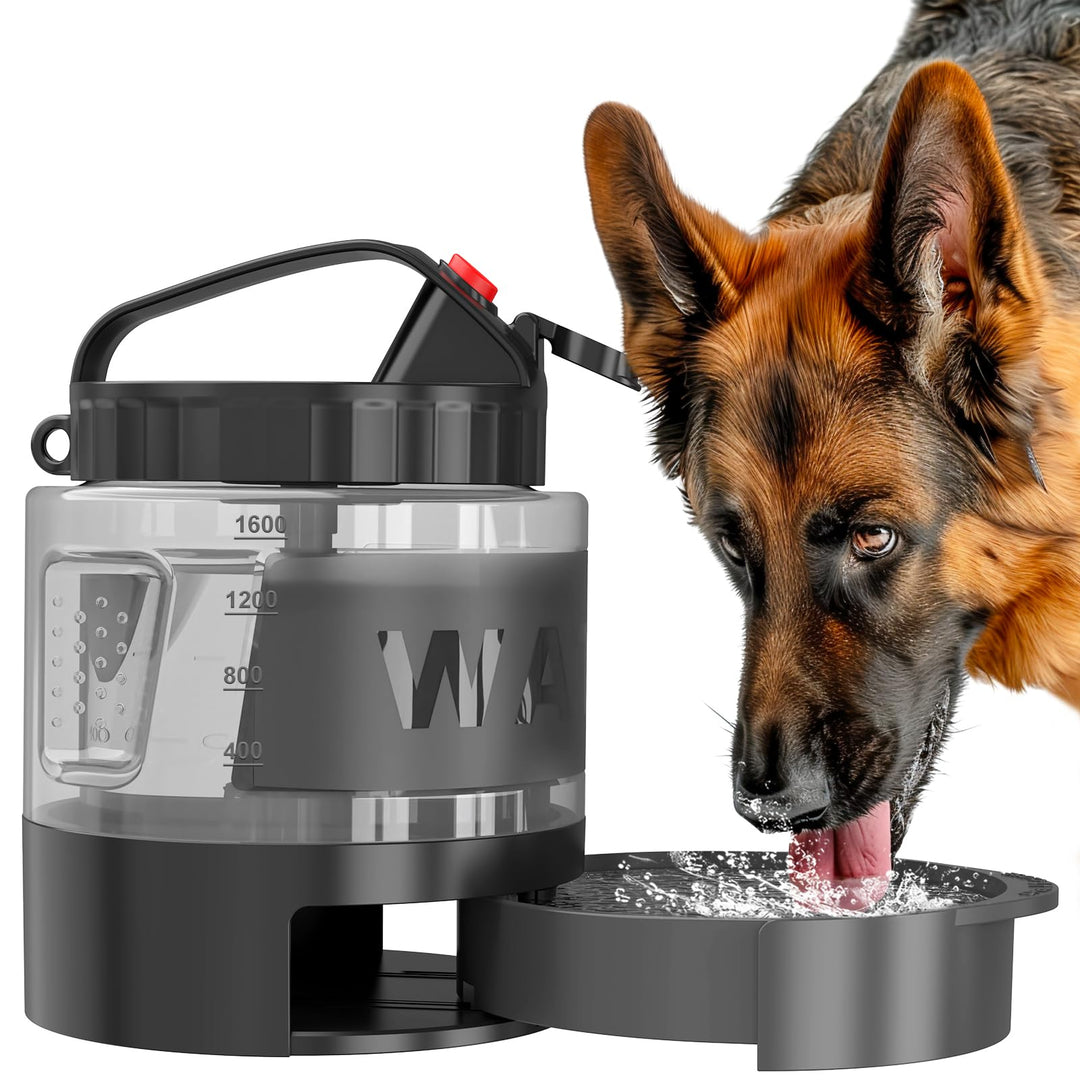 lesotc 1600 ml Trinkflasche für Hunde, Tragbare XXL extra grosse Hundetrinkflasche für unterwegs – C