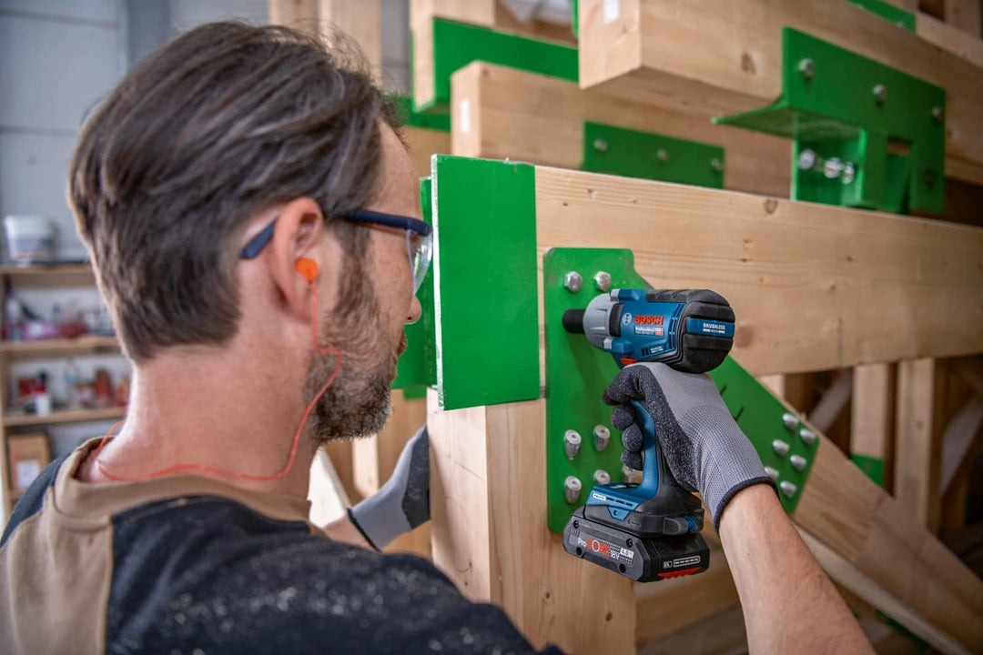 Bosch Professional 18V System Akku-Drehschlagschrauber GDS 18V-450 PC Anziehmoment 450 Nm, Losbrechm