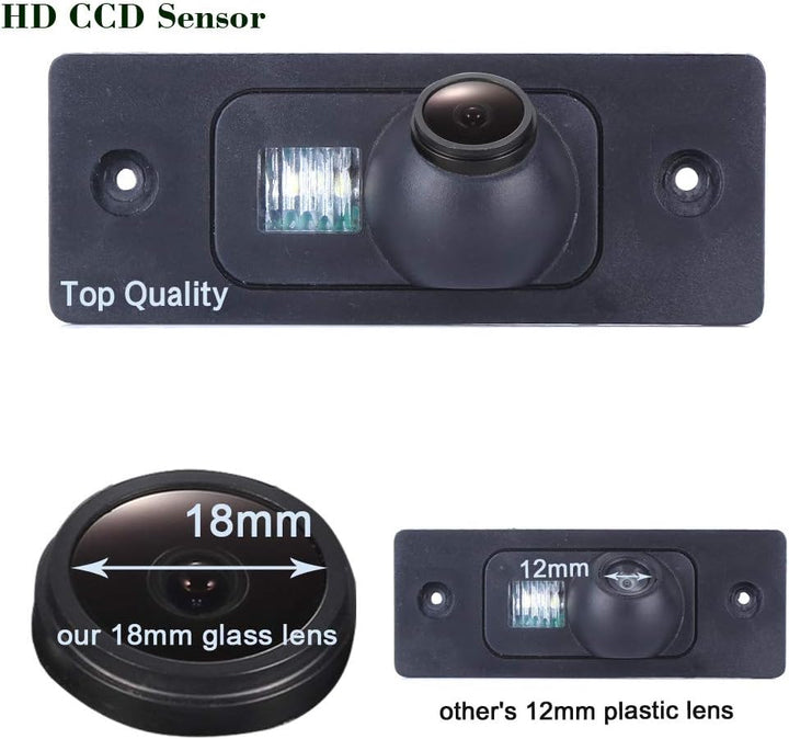 18 mm Lens Super HD Weitwinkel Einparkkamera Wasserdicht Nachtsicht Rückfahrkamera Ersatz für Audi T