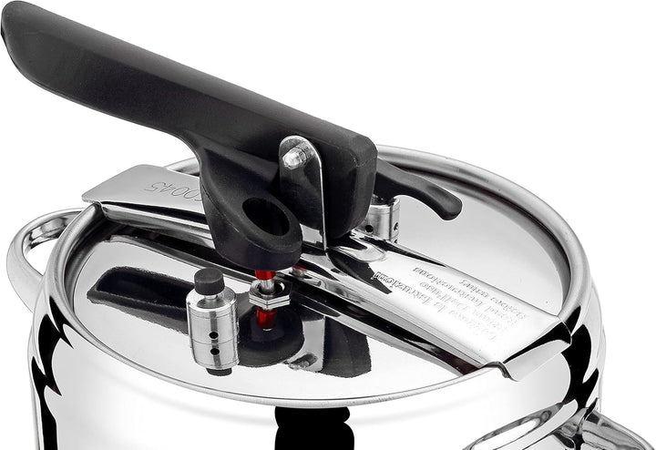 Pintinox First Schnellkochtopf aus nickelfreiem Edelstahl, induktionsgeeignet, mit 4 Sicherheitssyst