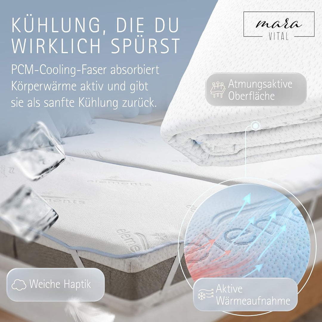 Premium Matratzenschoner Klimaregulierend – Kühlender Matratzen Schoner - Idealer Sommer Reisetopper