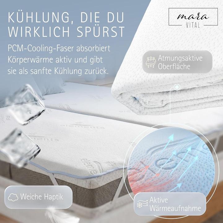 Premium Matratzenschoner Klimaregulierend – Kühlender Matratzen Schoner - Idealer Sommer Reisetopper