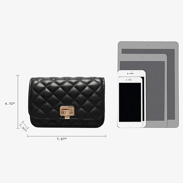 Damen Leder Schultertasche Mode Clutch Handtasche gesteppt Designer Crossbody Tasche mit Kettenrieme