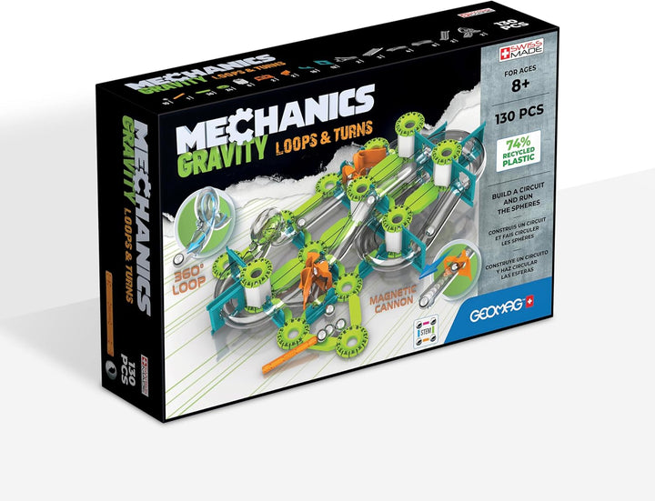 Geomag - Mechanics Gravity Loops & Turns - Lern- und Kreativspiel für Kinder - Magnetische Bausteine
