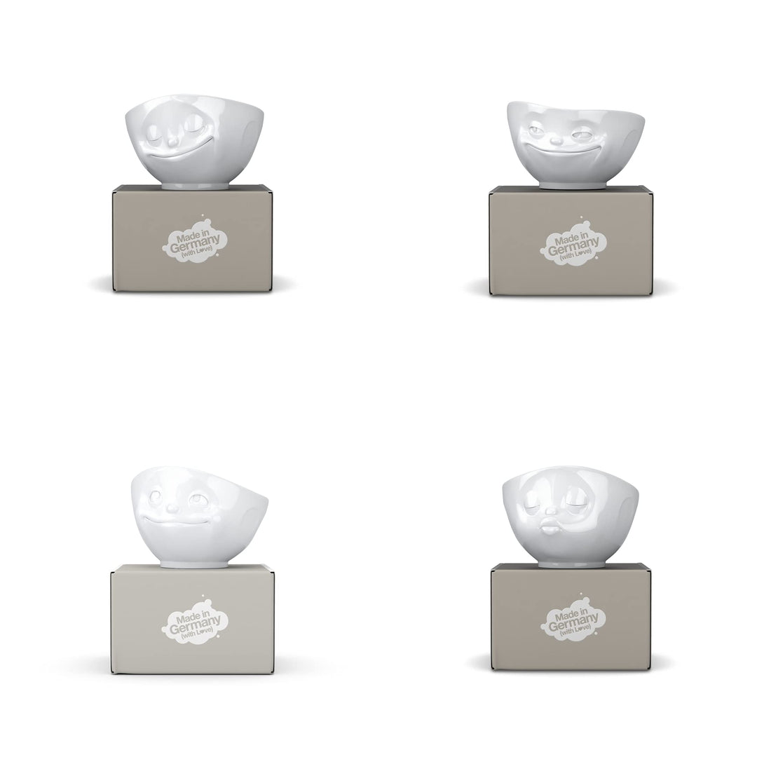Fiftyeight Schalen SET 4-tlg, Schalen verknallt+grinsend+küssend+glücklich