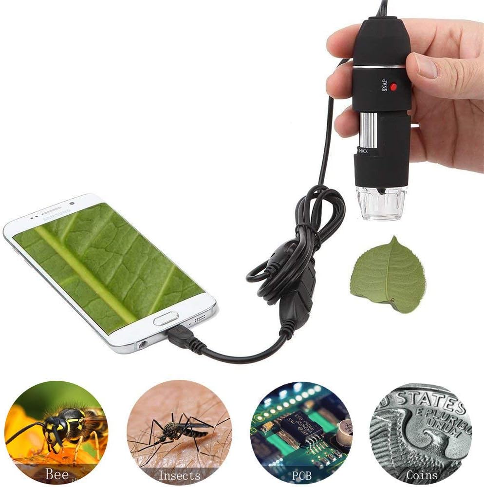 Jiusion Original 40-1000X USB Mikroskop mit tragbaren Tragetasche, Digitale Vergrösserung Endoskop M