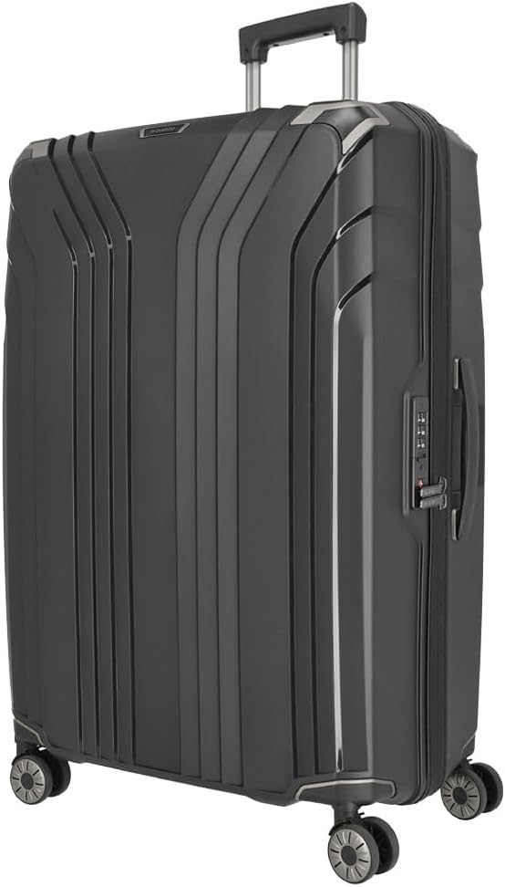 Travelite 4-Rad Hartschalen Koffer gross mit recyceltem Innenfutter, Gepäck Serie ELVAA: Stylischer