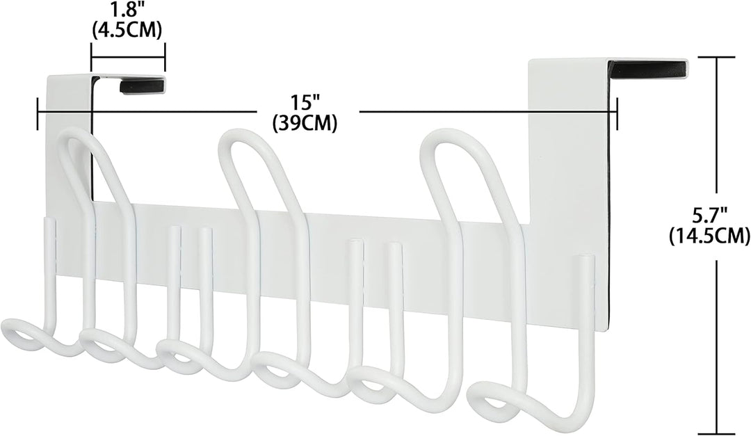 SKOLOO Türgarderobe zum Einhängen - für Türen bis 4,5 cm Dicke, Edelstahl Türhakenleiste mit 9 Haken
