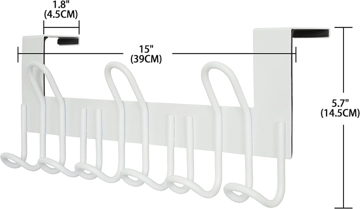 SKOLOO Türgarderobe zum Einhängen - für Türen bis 4,5 cm Dicke, Edelstahl Türhakenleiste mit 9 Haken