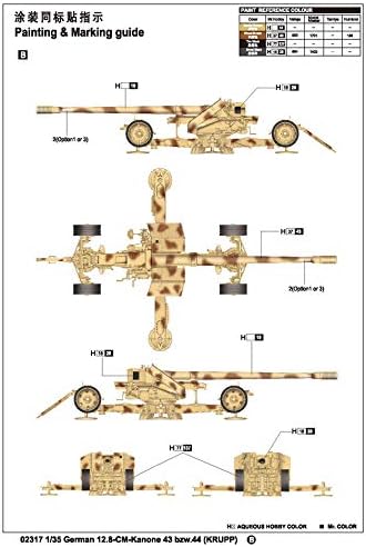 Trumpeter 02317 Modellbausatz German 128mm Pak44 (Krupp)