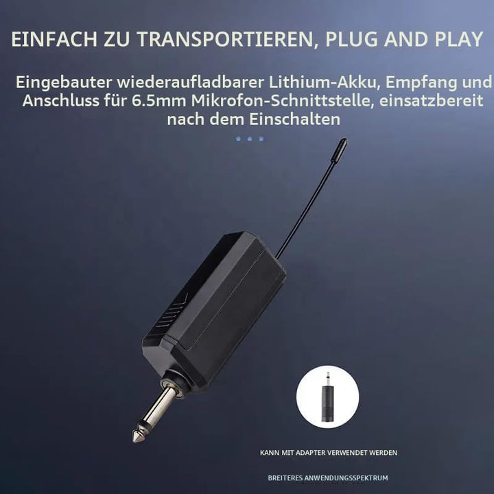 Kabelloses Mikrofon, wiederaufladbares handgehaltenes dynamisches kabelloses Dual-Mikrofon zum Singe