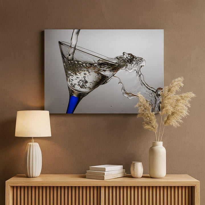 Bilder auf Leinwand Funkeln trinken glas Leinwandbild mit Rahmen 70x50cm Wandbilder Dekoration Wohnz