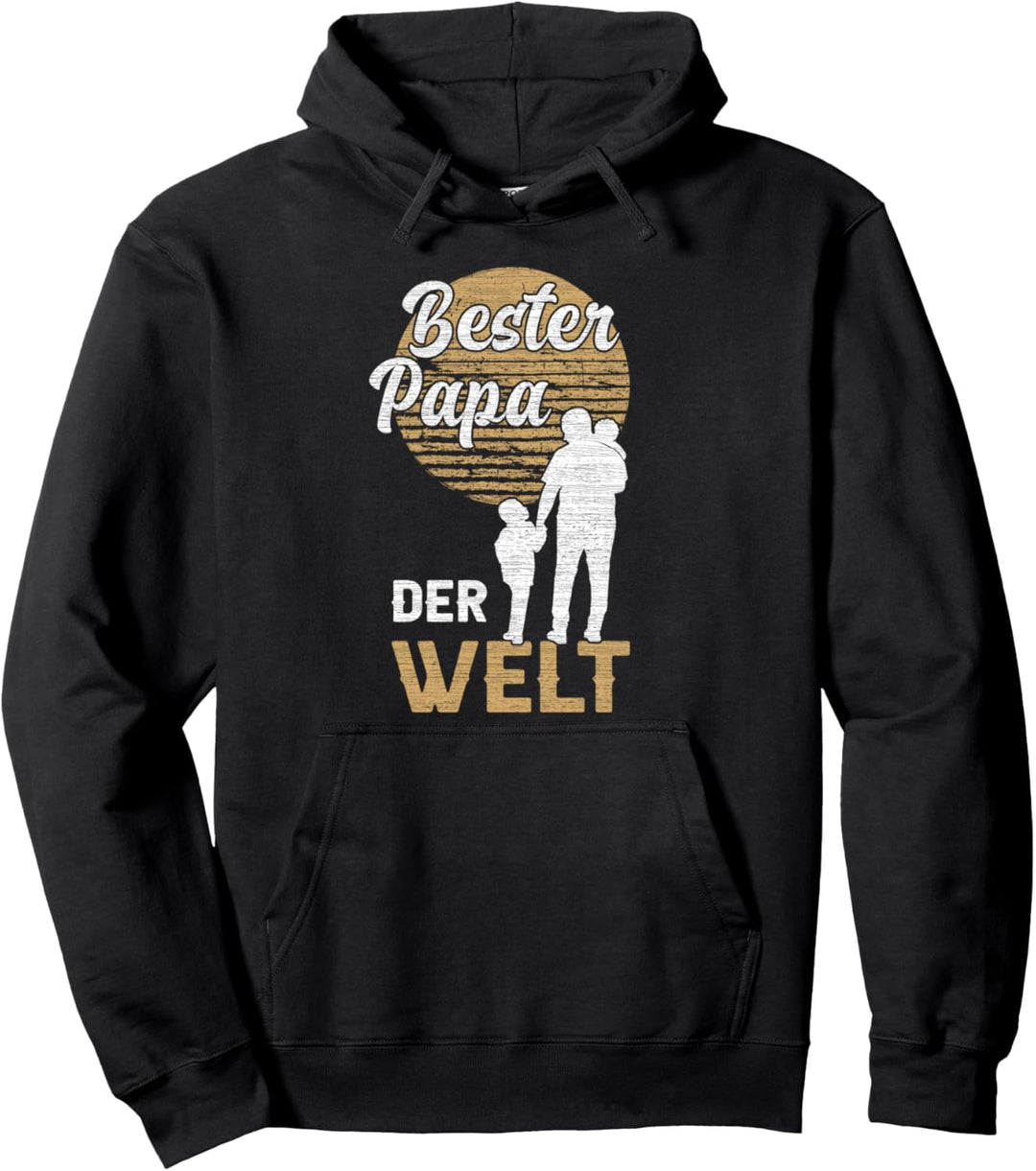 Papa, 2 Kinder, Bester Papa der Welt, Papa Vatertag Pullover Hoodie