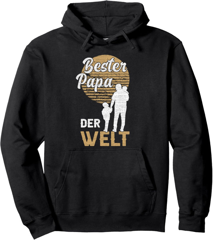 Papa, 2 Kinder, Bester Papa der Welt, Papa Vatertag Pullover Hoodie