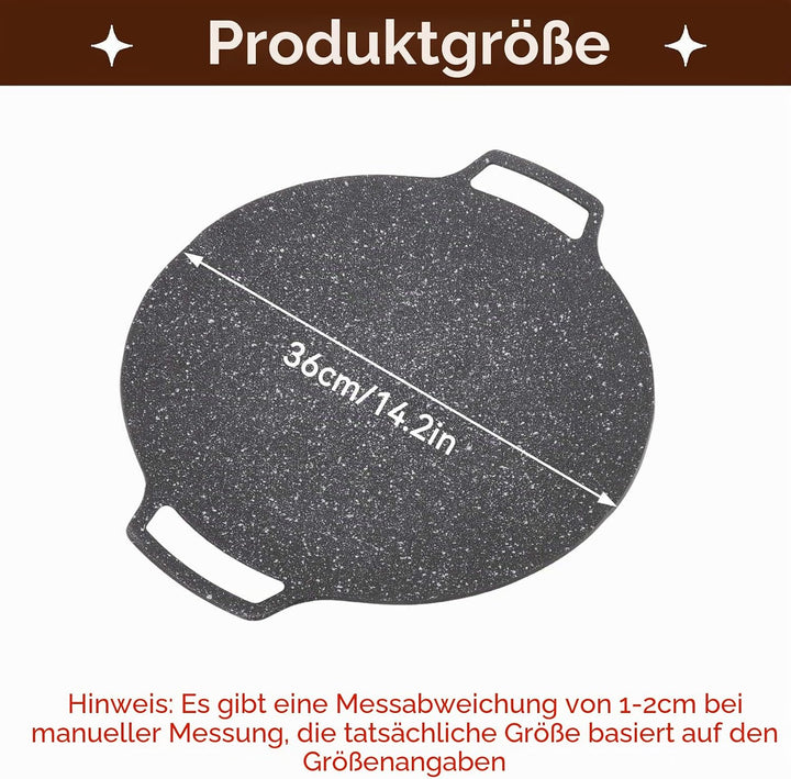 Cyrank Grillpfanne Im Koreanischen, Koreanischer BBQ-Grill, Grillplatte, Antihaftbeschichtete Bratpf