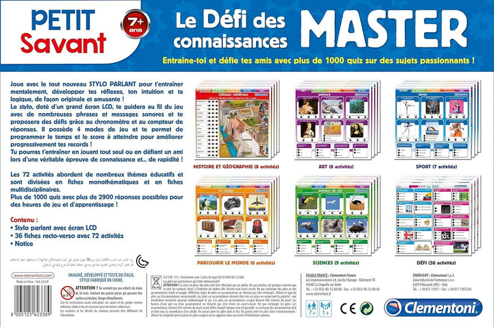 Clementoni – 62338-défi der Kenntnisse Master-jeu lehrreich