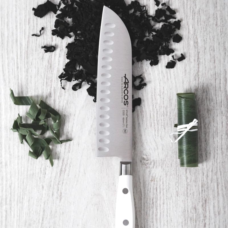 Arcos 233524 Serie Riviera Blanc - Santoku Messer Messer Asiatischer Art- Klinge aus Nitrum geschmie