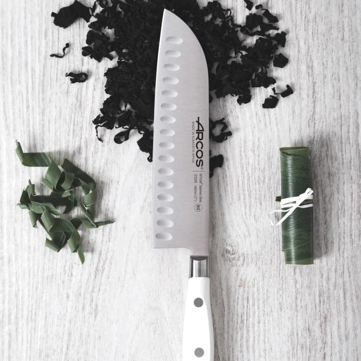 Arcos 233524 Serie Riviera Blanc - Santoku Messer Messer Asiatischer Art- Klinge aus Nitrum geschmie