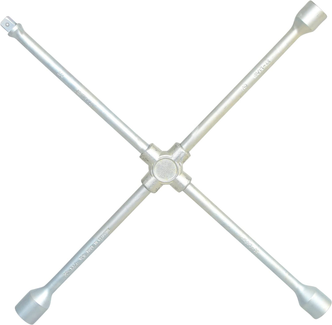 KS Tools 518.1159 Radkreuzschlüssel für LKW, 3/4"x27x30x32mm 75 cm 27 x 30 x 32mm x 3/4"Aussenvierka
