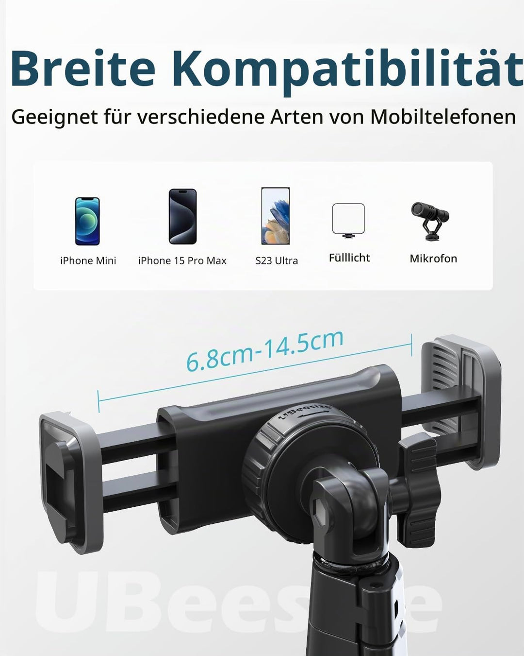 UBeesize 183cm Handy Stativ Ständer, Selfie Handy stativ mit Bluetooth Fernbedienung, Ausziehbar Sta
