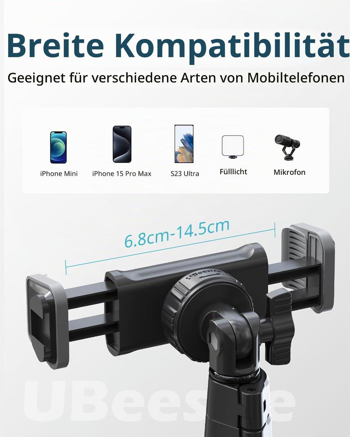 UBeesize 183cm Handy Stativ Ständer, Selfie Handy stativ mit Bluetooth Fernbedienung, Ausziehbar Sta
