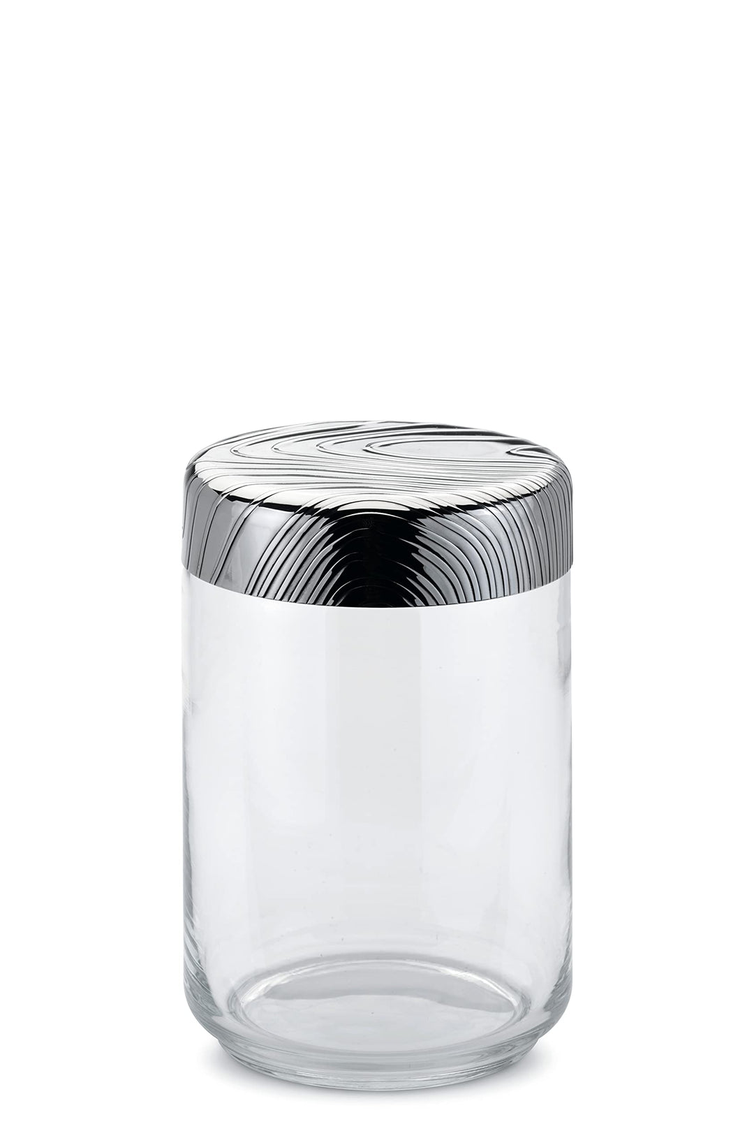 Alessi Veneer PU05/100 - Hermetischer Design-Küchentopf, Glasgefäss mit Deckel aus Edelstahl 18/10 m