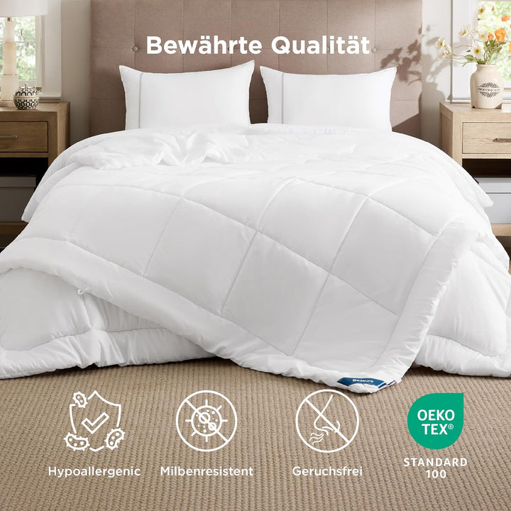 BEDSURE Bettdecke 240x220 Winterdecke 450gsm - 4 Jahreszeiten 2 teilig Bettdecken - Inklusive Ganzja