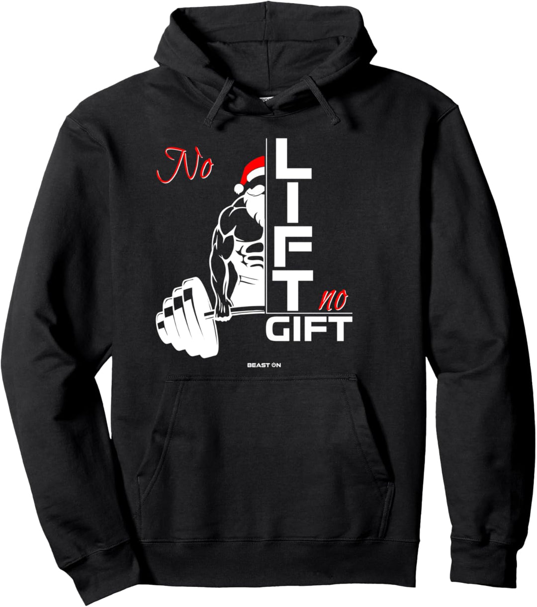 No Lift no Weihnachten Lustige Fitness Gym Sprüche Trainings Pullover Hoodie