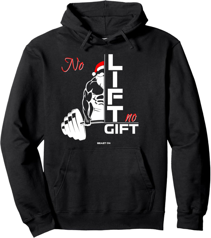 No Lift no Weihnachten Lustige Fitness Gym Sprüche Trainings Pullover Hoodie