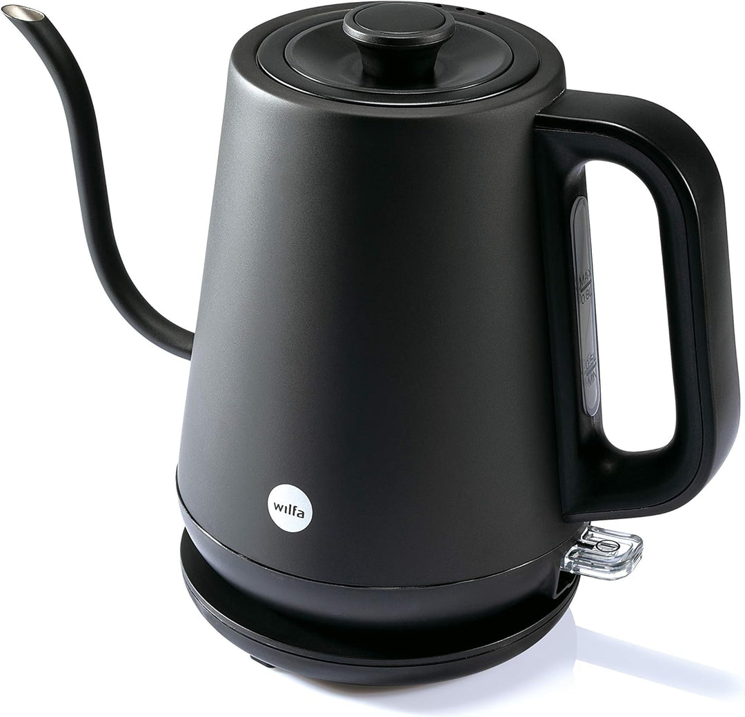 Wilfa SVART POUR Wasserkocher - mit einem Fassungsvermögen von 0,8 Liter, 1000 Watt, aussenliegende
