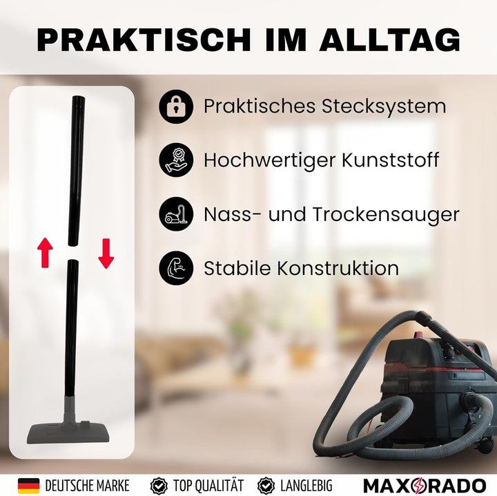 Staubsaugerrohr Nassauger 35mm 2x 50cm Rohr NW 35 für Kärcher A K WD2 WD3 WD4 WD5 WD6 Verlängerungsr