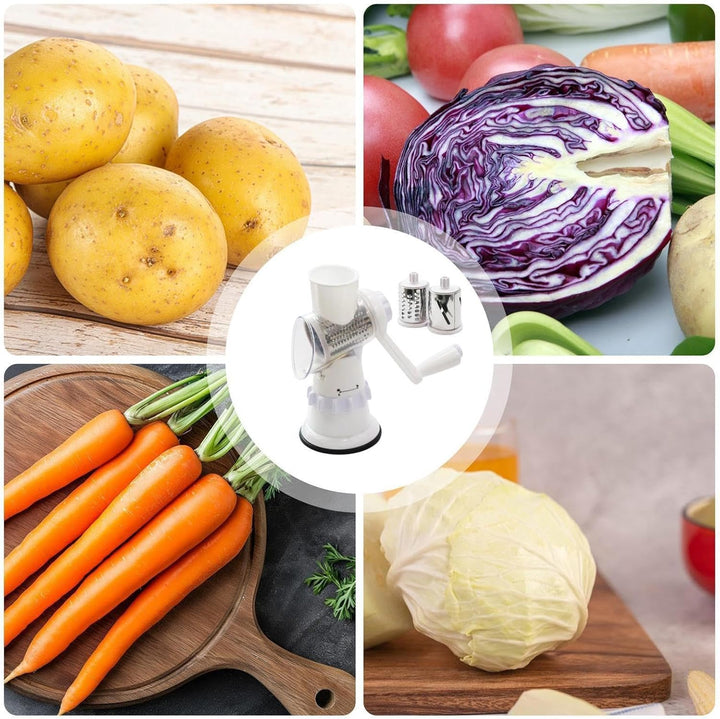 Rotary Food Slicer Manual Food Shredder For Kitchen | Kitchen Food Shredder for Home, Kitchen, Resta