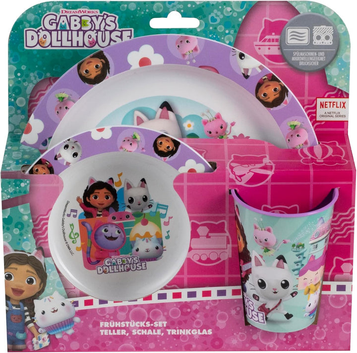 Gabbys Dollhouse 3tlg Frühstücksset