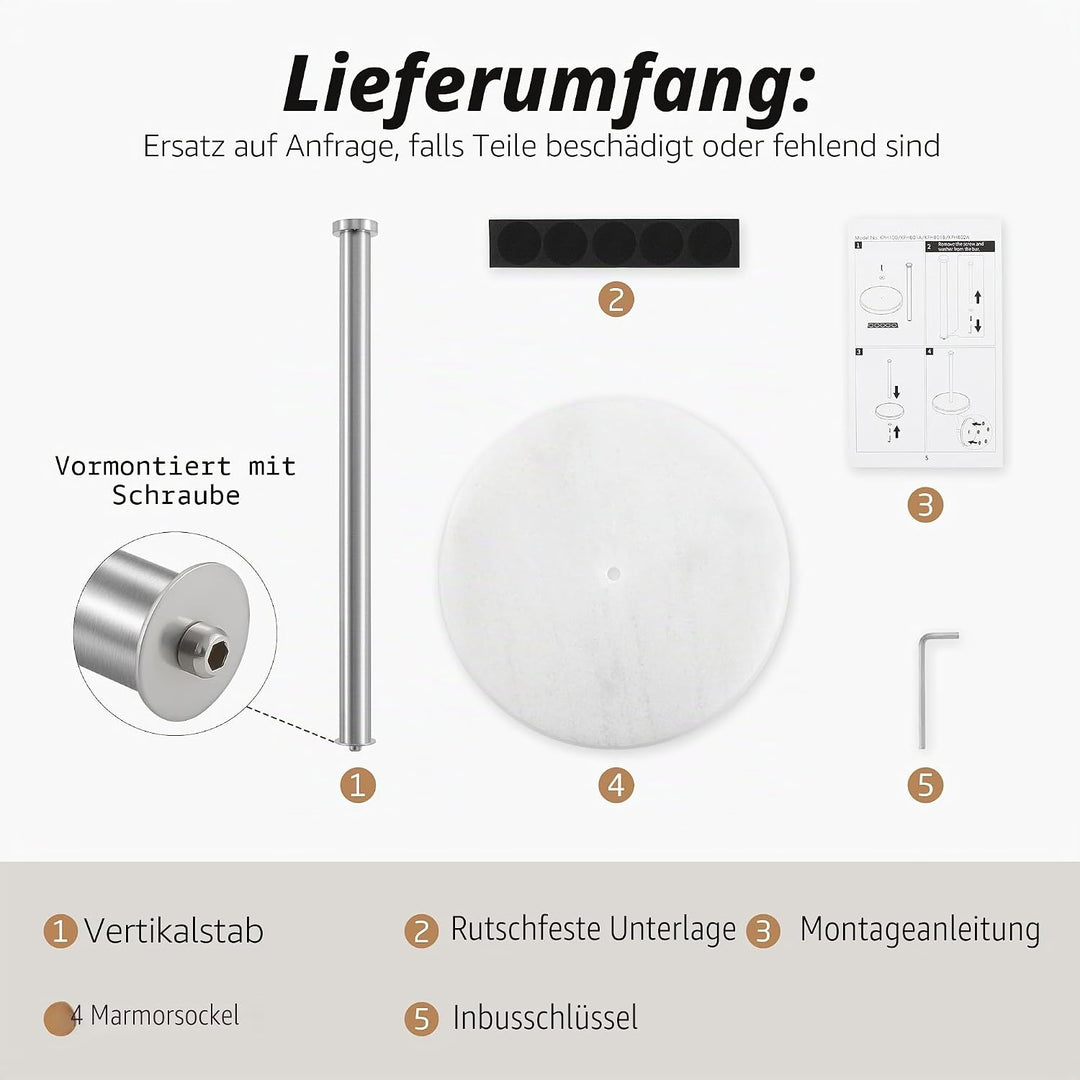 KES Küchenpapierhalter Stehend Papierrollenhalter Papierhalter Küchenrollenhalter Edelstahl SUS304 K