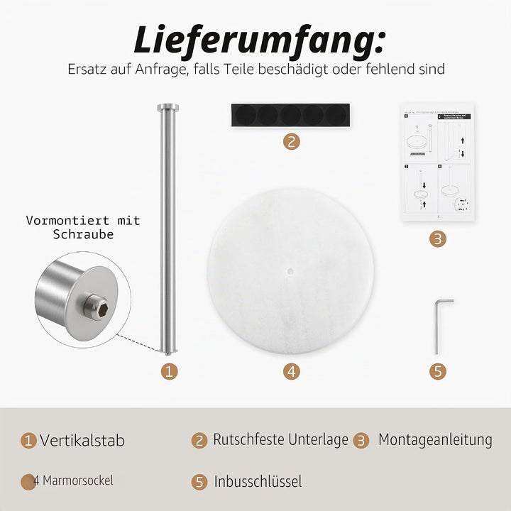 KES Küchenpapierhalter Stehend Papierrollenhalter Papierhalter Küchenrollenhalter Edelstahl SUS304 K