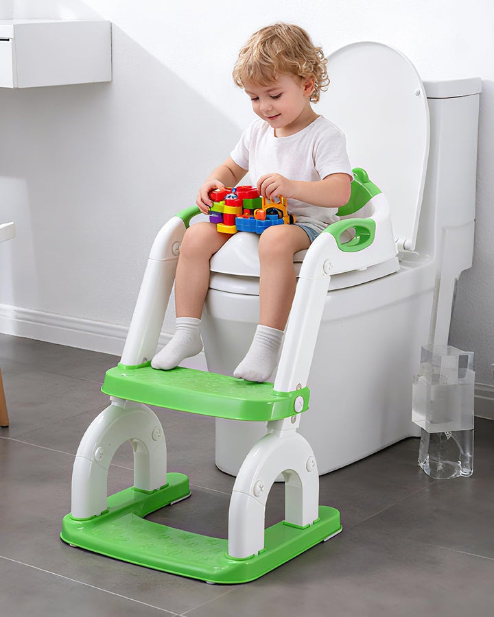 2-in-1 Toilettensitz Kinder mit Treppe, Upgraded WC Aufsatz für Kinder für Jungen und Mädchen, Toile