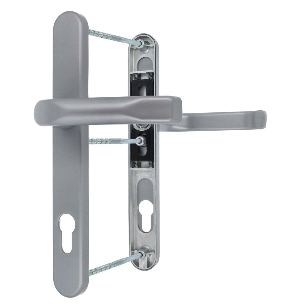 Premium Drückergarnitur Saturn DHS 92mm - Oval - Griff-Griff, Farbe:Silber F1, Schildbreite:32mm 32m