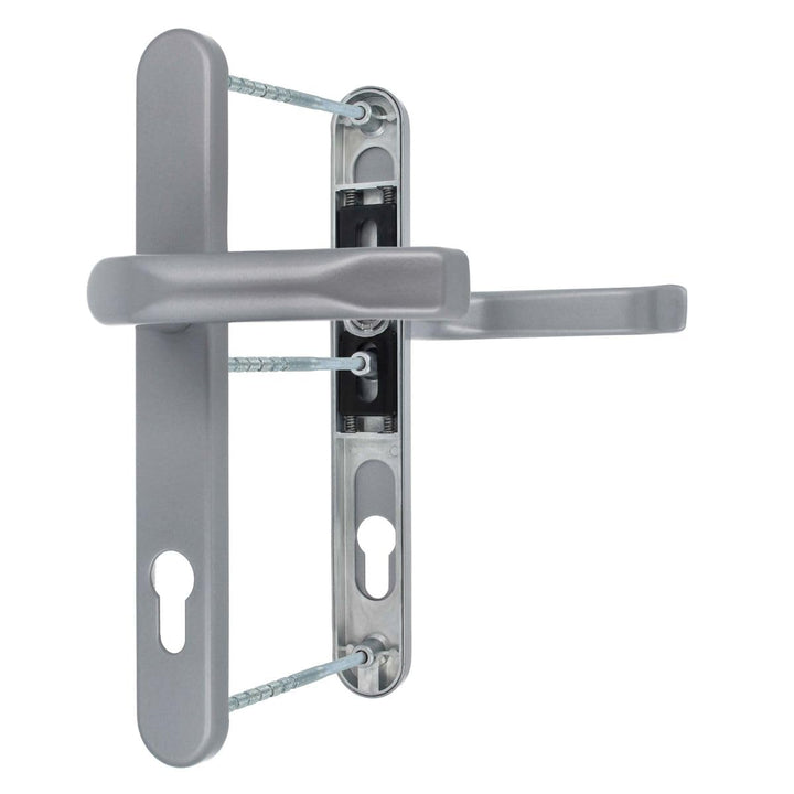 Premium Drückergarnitur Saturn DHS 92mm - Oval - Griff-Griff, Farbe:Silber F1, Schildbreite:32mm 32m
