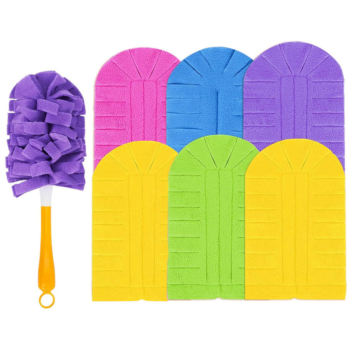 6 Stück Staubmagnet Nachfüllpack, Wiederverwendbar für Staubmagnet Staubwedel Waschbar, super-absorb