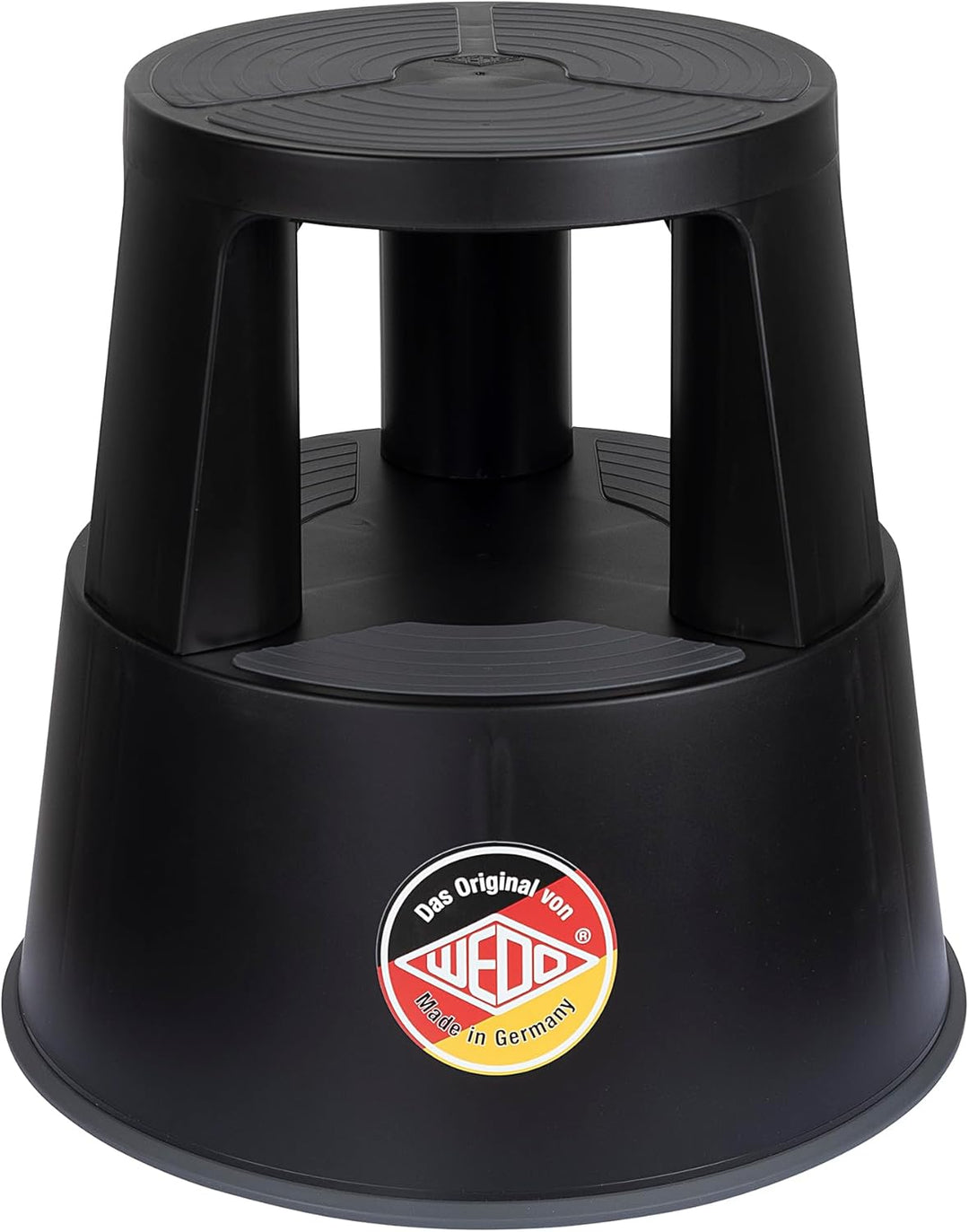 WEDO Rollhocker Super Step – robuster Tritthocker aus bruchfestem Kunststoff, TÜV/GS-geprüft nach EU