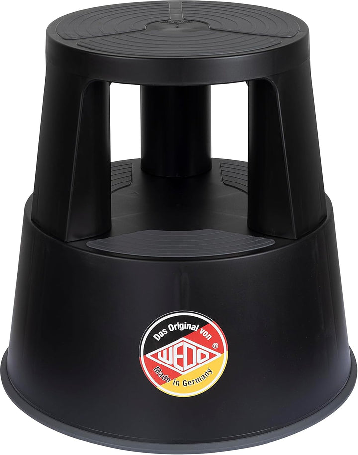 WEDO Rollhocker Super Step – robuster Tritthocker aus bruchfestem Kunststoff, TÜV/GS-geprüft nach EU