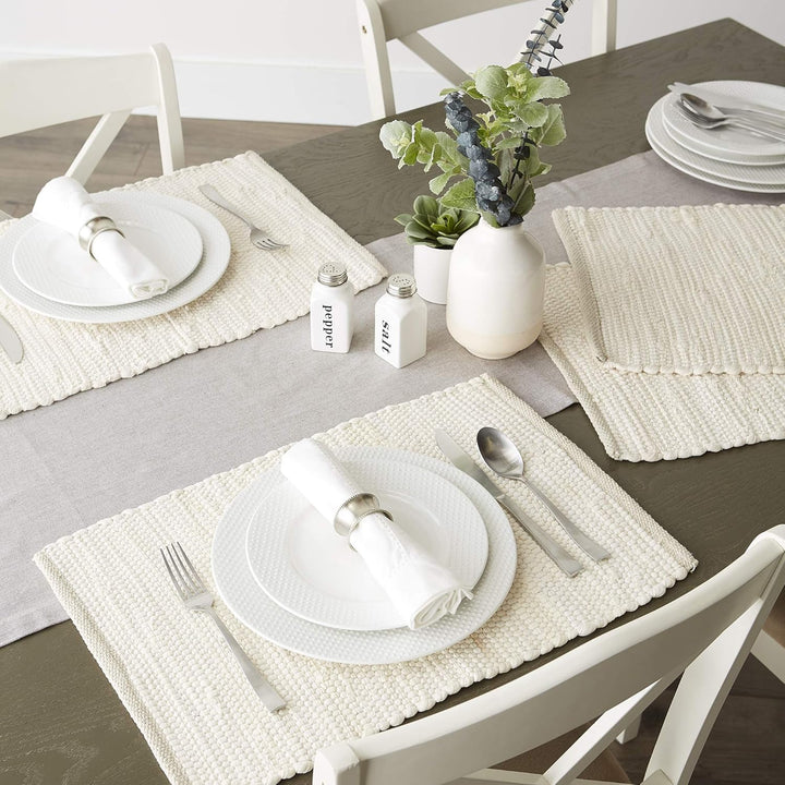 DII Platzdeckchen aus 100% Baumwolle, maschinenwaschbar Tischset Natur, Tischset Natur