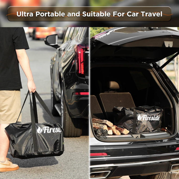 TURBRO Fireside 49 cm rauchfreie Feuerstelle für die Holzverbrennung im Freien, Edelstahl mit Stände